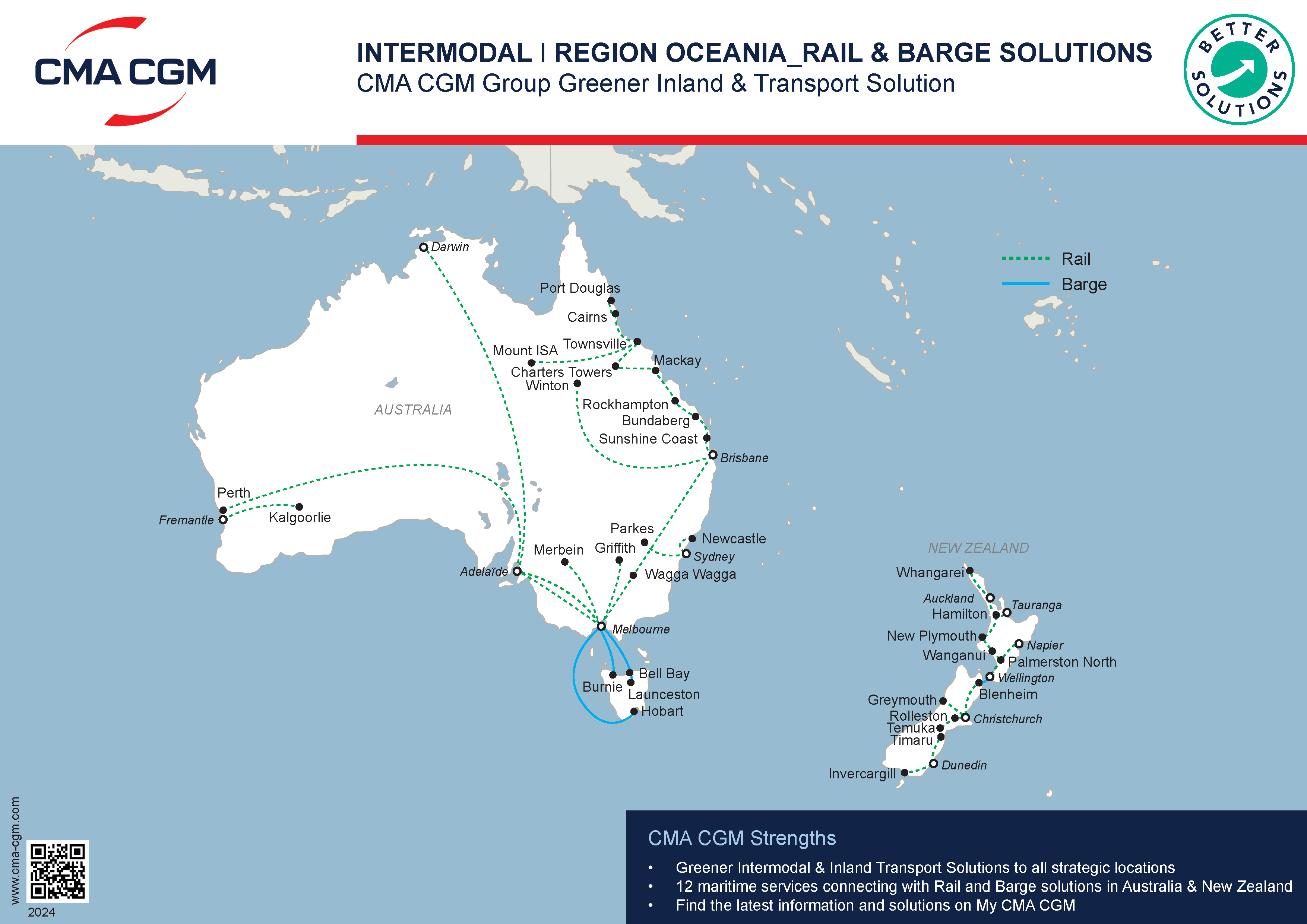 Cma Cgm Inland And Intermodal Services In Oceania